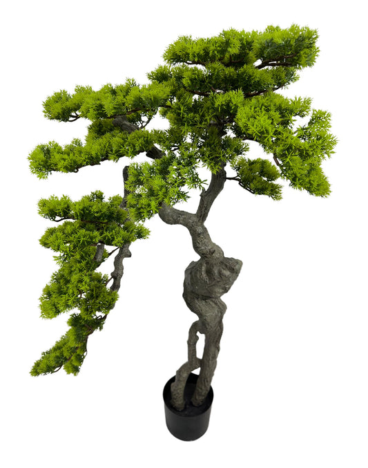 AfanD 3.5ft（43in） Artificial Bonsai Tree Juniper Faux Plants Indoor Big Fake Plants Decor with Ceramic Pots for Home Table Office Desk Bathroom Shelf Bedroom Living Room Farmhouse Decorations