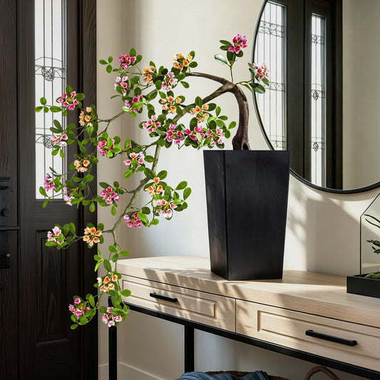 Large Artificial Bonsai Tree 3ft Fake Bonsai Artificial Cherry Blossom Tree Sakura Faux Bonsai for Home, Bedroom and Office Desk Japanese Decor (Mixed Color)